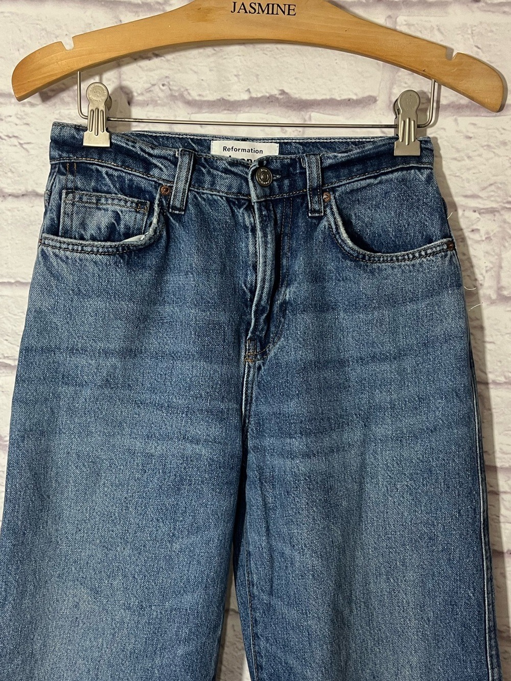 Reformation Women’s Val 90s Mid Rise Straight Jeans Core- Colorado 23 - Picture 8 of 15